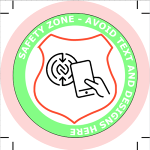 Artwork template for custom printing on NFC guard tour token